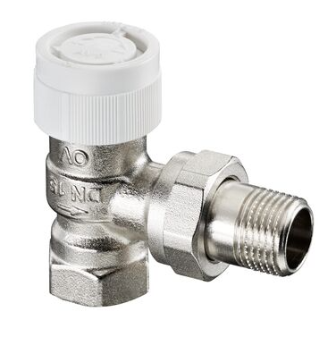Вентиль Oventrop серия AV9, угловой, DN-15, 1/2&quot;, ВН, никелированный