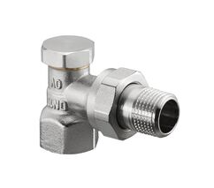 Вентиль Oventrop Combi 2, угловой, DN-15, 1/2", ВН, никелированный, НГ со штуцером