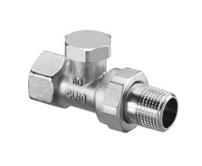 Вентиль Oventrop Combi 2, проходной, DN-15, 1/2", ВН, никелированный, НГ со штуцером