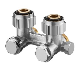 Узел Oventrop Multiflex F, 3/4" HГ x 3/4" HP, запорно-присоединительный, угловой