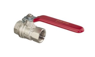 Кран шаровой, Oventrop Optibal DN-40, 1 1/2", ВВ, PN, бар-16, ручка-рычаг из оцинкованной стали, никелирован