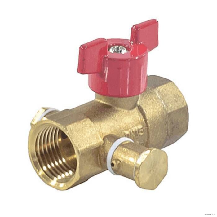 Кран шаровой Пензапромарматура КШДП DN15 PN16 ВР G1/2" со спускником