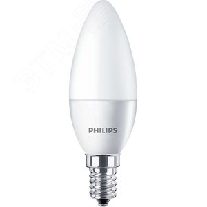 Лампа светодиодная PHILIPS LED Свеча 5,5 Вт 450 Лм 2700 К E14 К 220-240 В IP20 Ra 80-89 (класс 1В) ESS