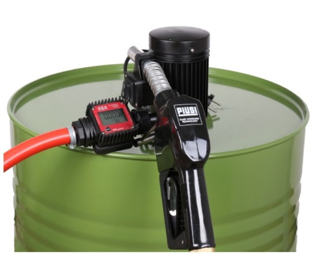 Pico 24V K24 A - Бочковой комплект PIUSI для ДТ, антифриза, воды (автоматический пистолет, электрический счетчик), 25 л/мин