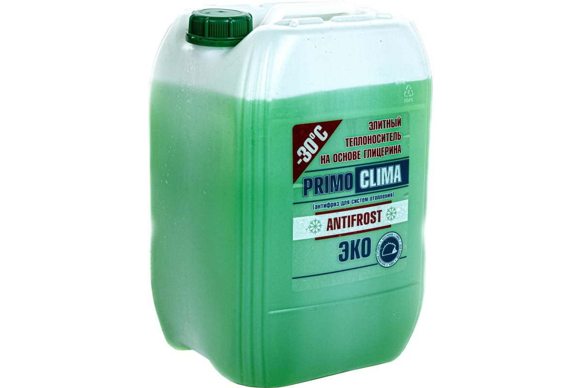 Теплоноситель Primoclima Antifrost (Глицерин) -30C ECO 20 кг канистра (цвет зеленый)