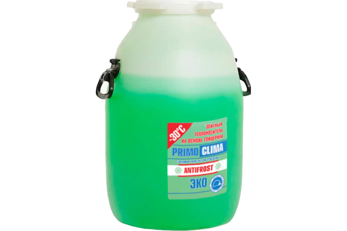 Теплоноситель Primoclima Antifrost (Глицерин) -30C ECO 50 кг бочка (цвет зеленый)