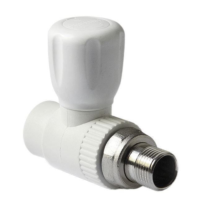 Полипропиленовый шаровой кран PRO AQUA для радиатора прямой 25 x 3/4
