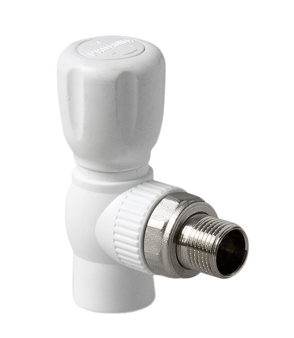 Полипропиленовый шаровой кран PRO AQUA для радиатора угловой 25 x 3/4