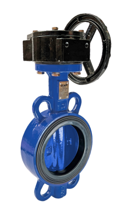 Затвор чугунный межфланцевый Reon тип RSV82 в комплекте с редуктором купить с доставкой по РФ