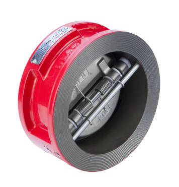 Обратный клапан КРАСНЫЙ межфланцевый Ду125 REON тип RSV30 (PN16, Тmax=120°С, диск AISI304) ! NEW ! купить с доставкой по РФ