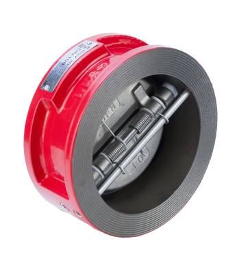 Обратный клапан КРАСНЫЙ межфланцевый Ду100 REON тип RSV30 (PN16, Тmax=120°С, диск AISI304) ! NEW ! купить с доставкой по РФ