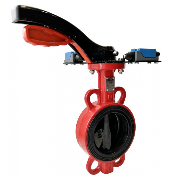 Дисковый поворотный REON тип RSV81RED затвор с алюминиевой рукояткой в комплекте с концевыми выключателями купить с доставкой по РФ