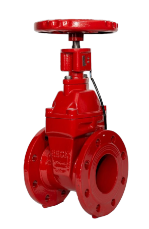 Задвижка чугунная с обрезиненным клином REON тип RSV62, DN 350 PN16 с индикатором положения и концевыми выключателями купить с доставкой по РФ