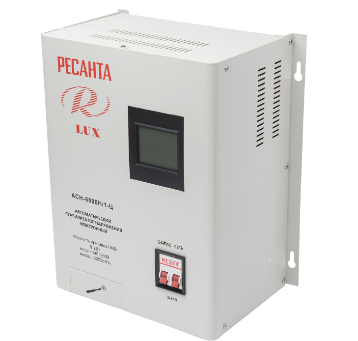 Стабилизатор напряжения Ресанта АСН 8000 Н/1-Ц Lux