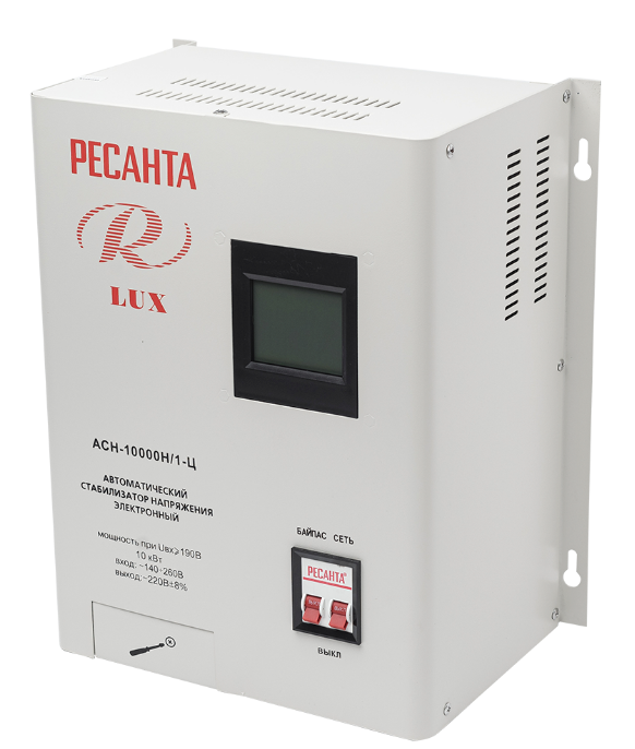 Стабилизатор напряжения Ресанта АСН 10000 Н/1-Ц Lux