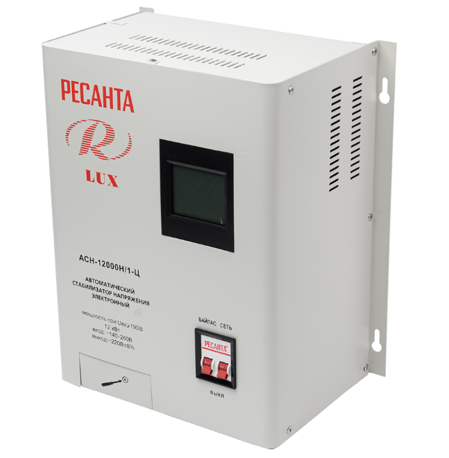 Стабилизатор напряжения Ресанта АСН 12000 Н/1-Ц Lux