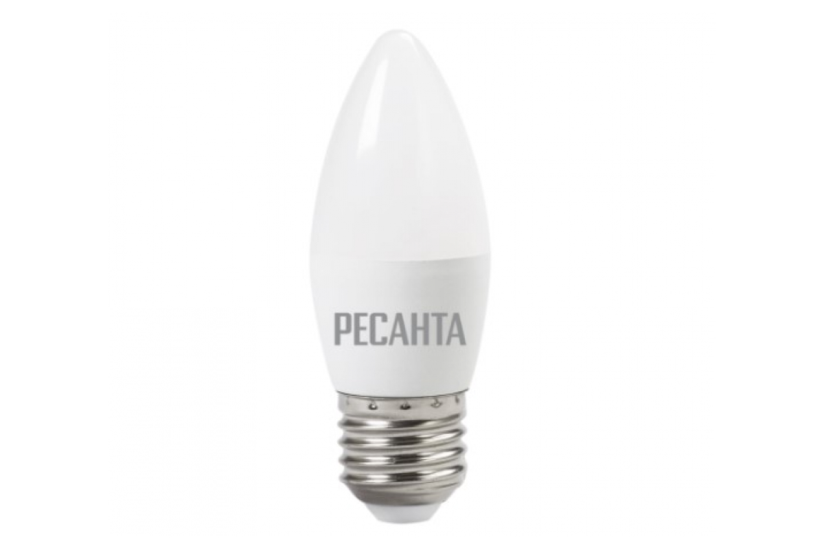 Лампа светодиодная Ресанта LL-R-C37-5W-230-4K-E14 /свеча, 5Вт, нейтр., Е14/ 76/1/2
