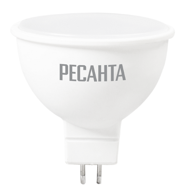 Лампа светодиодная Ресанта LL-R-MR16-7W-230-4K-GU5.3 рефлектор, 7Вт, нейтр., GU5.3 76/1/24