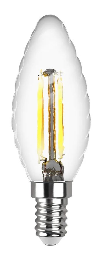 Лампа светодиодная REV DECO Premium 5 Вт E14 TC37 2700К 515Лм прозрачная 230В свеча витая филаментная