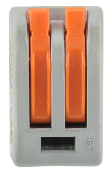 Универсальная REXANT клемма СМК 222-412, 2-проводная серая 0,08-2,5/4 мм² купить с доставкой по РФ