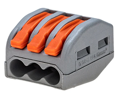 Универсальная клемма REXANT СМК 222-413, 3-проводная серая 0,08- 4 мм² купить с доставкой по РФ