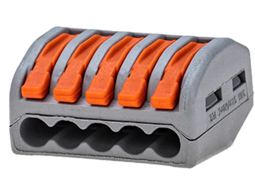 Универсальная клемма REXANT СМК 222-415, серая 0,08-2,5/4 мм² купить с доставкой по РФ