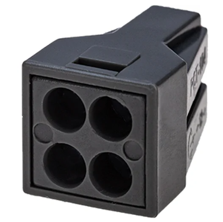 Экспресс-клемма с пастой REXANT СМК 773-304, 4-проводная до 2,5 мм² серая купить с доставкой по РФ