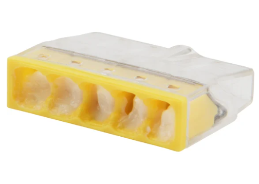 Экспресс-клемма с пастой REXANT СМК 2273-245, 5-проводная 0.5-2.5 мм², прозрачная, блистер купить с доставкой по РФ