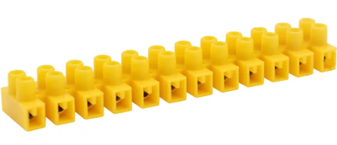 Клеммная винтовая колодка REXANT KВ-4 1,5-4, ток 3 A, полипропилен желтый купить с доставкой по РФ