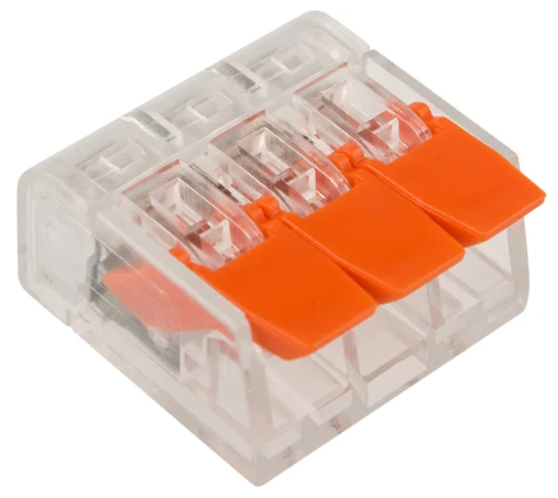 Универсальная компактная клемма REXANT СМК 221-413, 3-проводная до 4,0 мм² купить с доставкой по РФ