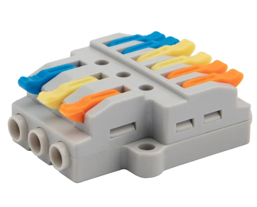 Клемма REXANT СМК 3х2 проходная разветвительная 3 полюса, с монтажной площадкой купить с доставкой по РФ