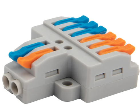 Клемма REXANT СМК 2х3 проходная разветвительная 2 полюса, с монтажной площадкой (1 ввод, 3 вывода на полюс купить с доставкой по РФ