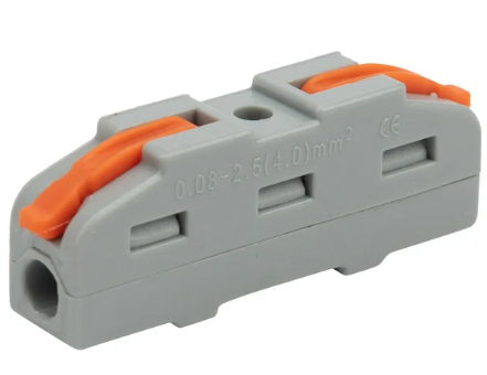 Соединительная клемма многоразовая проходная REXANT 1 полюс, серая купить с доставкой по РФ