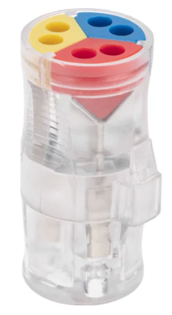 Экспресс-клемма REXANT СМК 2273-2x3R проходная разъемная 3 полюса 3х2-проводная 0,5-2,5мм² купить с доставкой по РФ