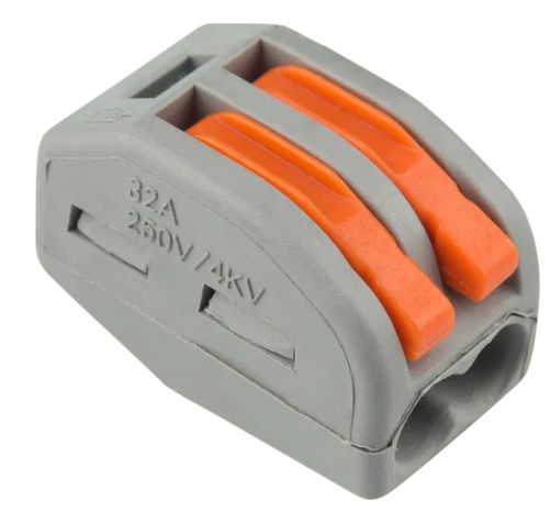 Универсальная клемма REXANT СМК 222-412, 2-проводная серая 0,08-2,5/4 мм² 32 А купить с доставкой по РФ