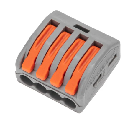 Универсальная клемма REXANT СМК 222-414, 4-проводная серая 0,08-2,5/4 мм² купить с доставкой по РФ