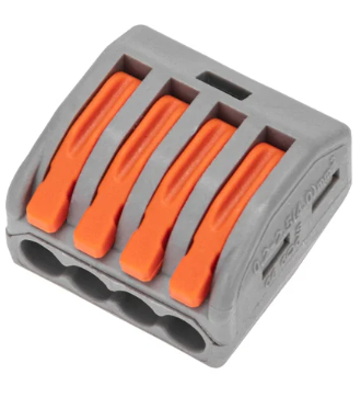 Клемма REXANT 4-проводная СМК 222-414 серая 0,08-2,5/4 мм2 купить с доставкой по РФ