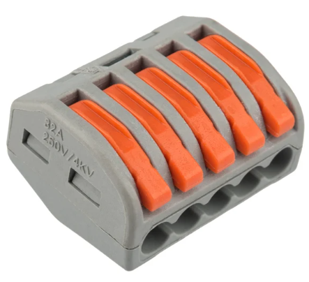 Клемма универсальная многоразовая REXANT 5-проводная (0,08-2,5 (4) мм2) купить с доставкой по РФ