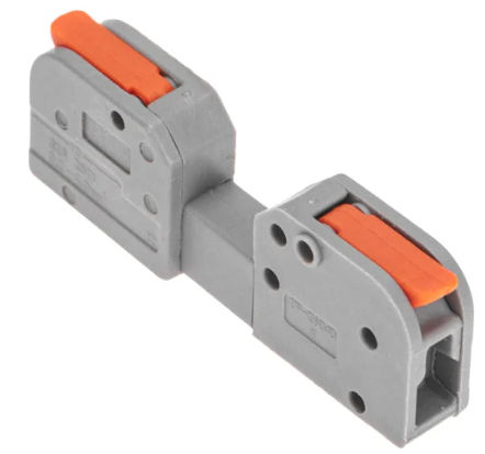 Клемма REXANT СМК 222-421R проходная разъемная 1 полюс серая 0,2-2,5/4мм² В450 купить с доставкой по РФ