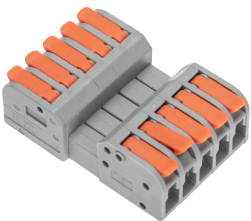 Клемма REXANT СМК 222-425R проходная разъемная 5 полюсов 0,2-2,5/4мм² купить с доставкой по РФ