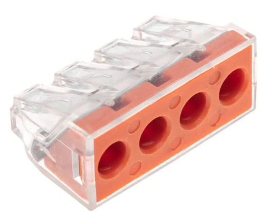 Экспресс-клемма REXANT СМК 773-174 с пастой, 4-проводная 0,75-6 мм² купить с доставкой по РФ