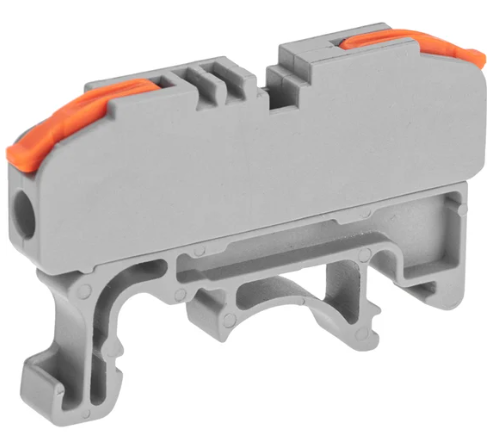 Клемма REXANT СМК 222-421D проходная 1-полюсная, с креплением на DIN-рейку (0,08-4 мм²) серая купить с доставкой по РФ