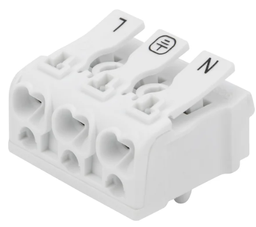 Клемма пружинная соединительная REXANT КСП 3-полюсная с монтажными ножками купить с доставкой по РФ