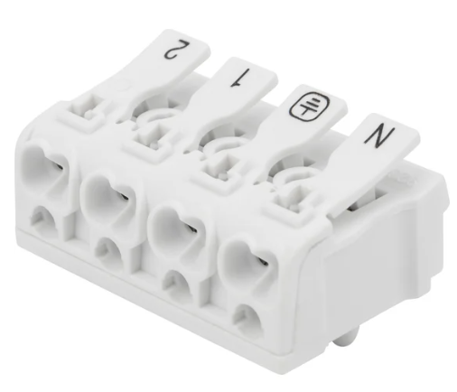 Клемма пружинная соединительная REXANT КСП 4-полюсная с монтажными ножками купить с доставкой по РФ