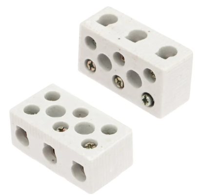 Клемма керамическая винтовая REXANT 12 мм2 3 пары контактов с крепежным отверстием купить с доставкой по РФ