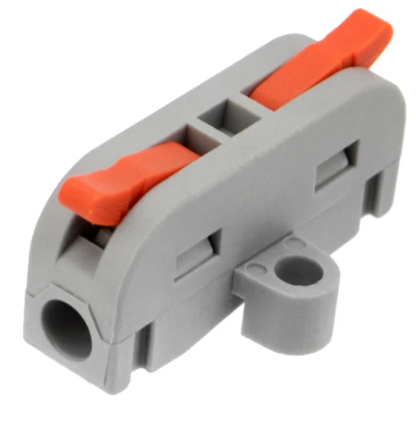 Клемма REXANT СМК 222-421P проходная 1 полюс, с монтажной площадкой (0,08-4 мм²), серая купить с доставкой по РФ