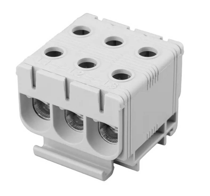 Клемма вводная силовая REXANT КВС 6-50мм² 3-рядная серая купить с доставкой по РФ