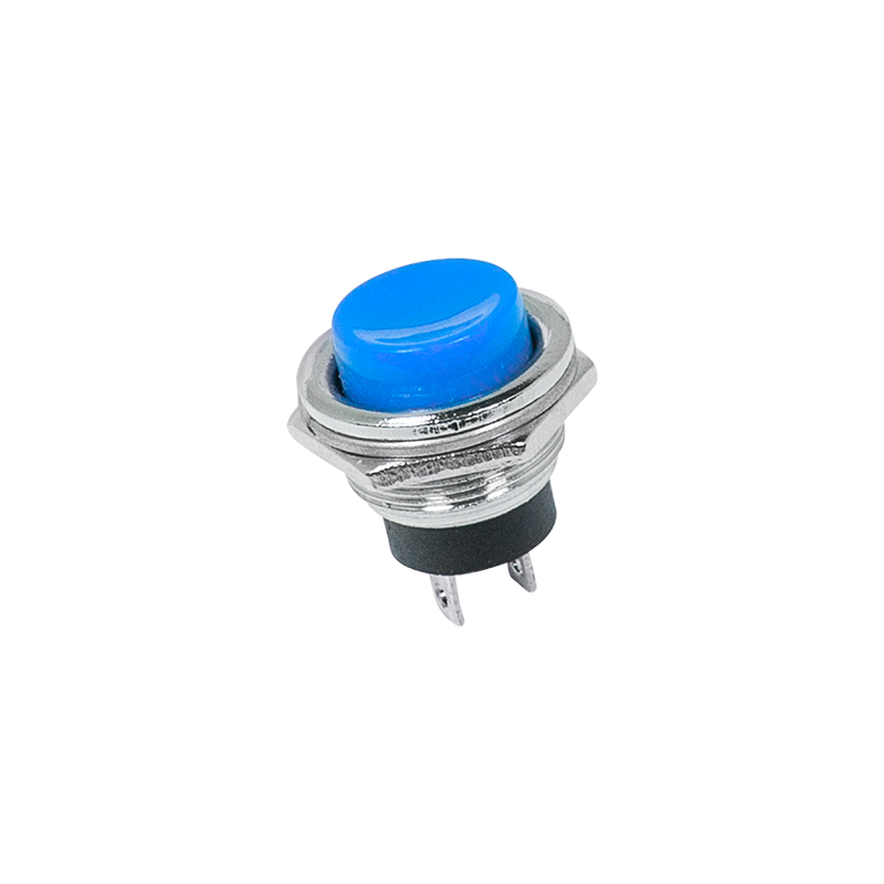 Выключатель-кнопка Rexant металл 220v 2а 2с on-off o16.2 синяя rwd-306 36-3352