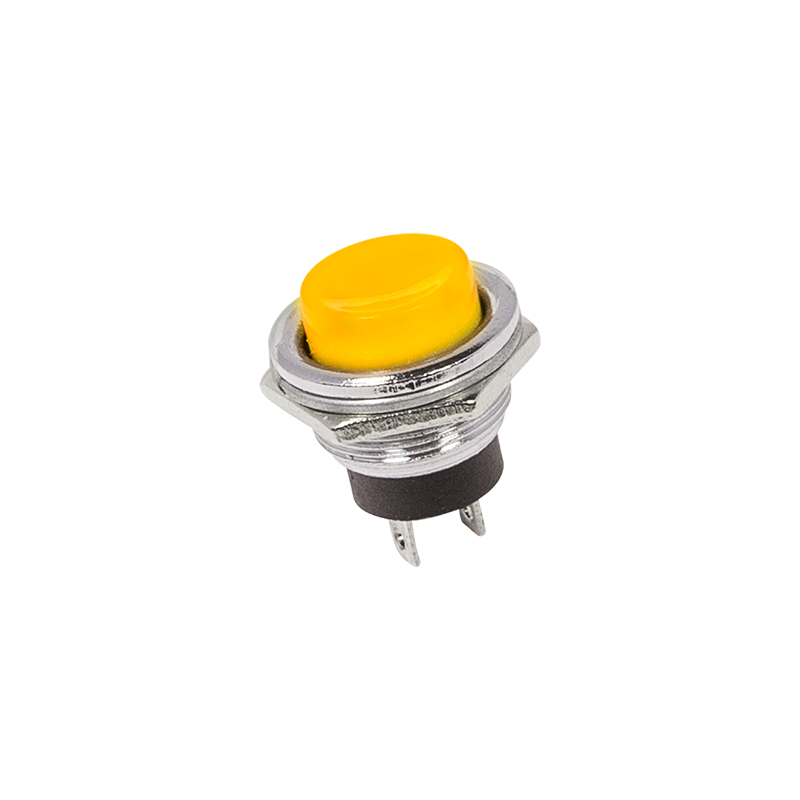 Выключатель-кнопка Rexant металл 220v 2а 2с on-off o16.2 желтая rwd-306 36-3354