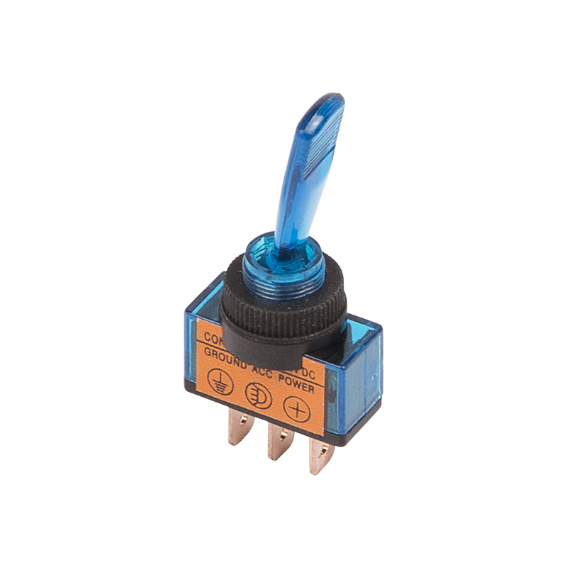 Тумблер Rexant 12v 20а 3c on-off однополюсный с синей подсветкой asw-13d 36-4371